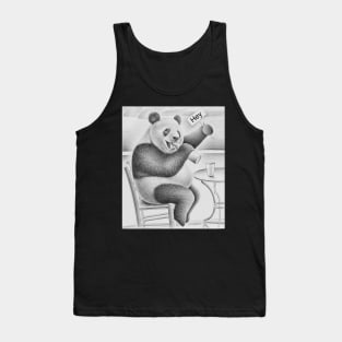 Drawing Panda Sign Tank Top